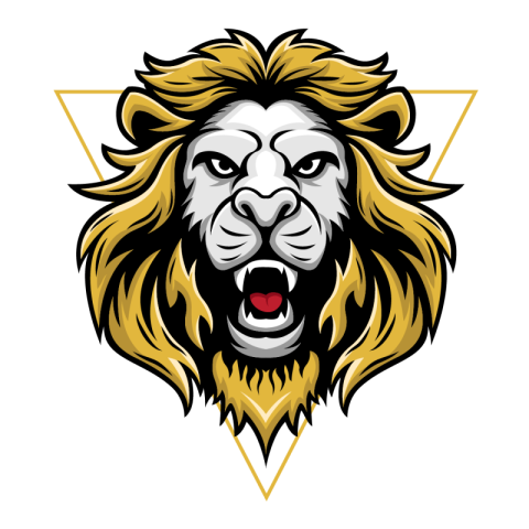 Lion head t vector design PNG Free Download