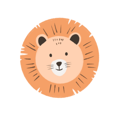 Hand drawn cute lion face PNG Free Download