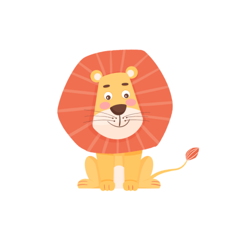 Cartoon cute lion clipart PNG Free Download