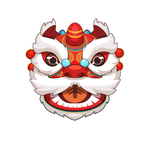 Lion dance vector PNG Free Download