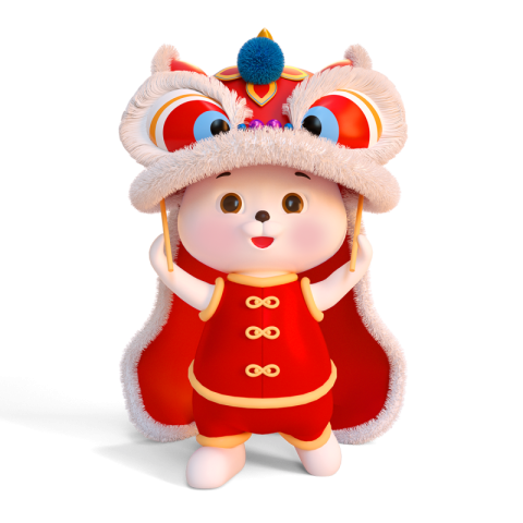New year lion dance rabbit PNG Free Download