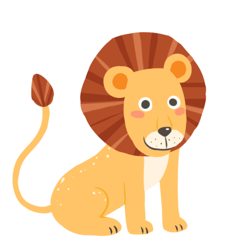 Hand drawn cartoon lion cute PNG Free Download