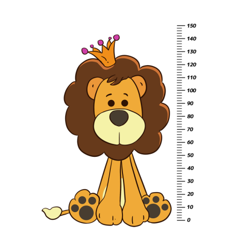 Crown lion measuring height element PNG free Download