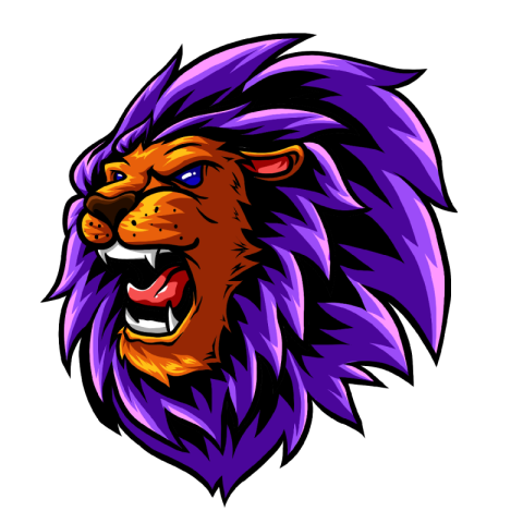 Purple light effect lion PNG Free Download