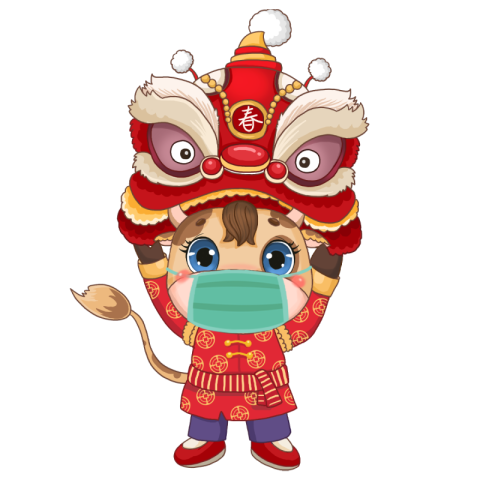 Chinese new year protective cow PNG Free Download