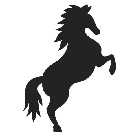 Immediately dark horse cartoon horse PNG Free Download