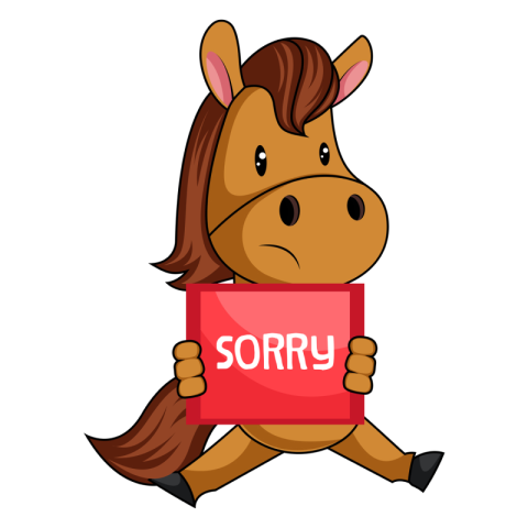 Horse is sorry illustration vector PNG Free Download