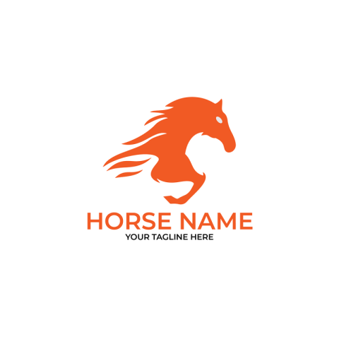 Colorful horse logo PNG free Download