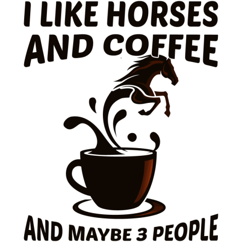 I like horses and coffee PNG free Download