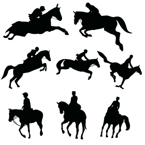 Horse riding silhouette PNG Free Download