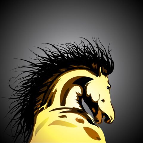 Vector wild horse illustration PNG Free Download