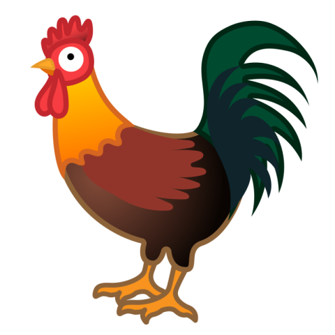 Cute RoosterChicken PNG Image on Transparent Background