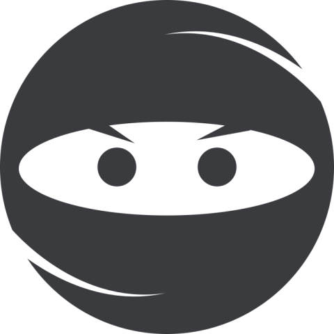 PSD Ninja Face PNG Logo