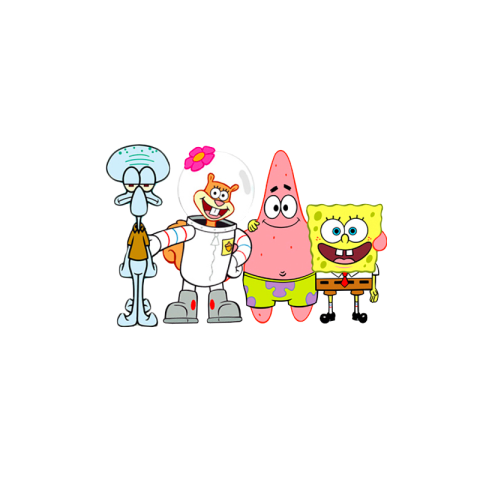 The Spongebob Team Looking Art on PNG Picture Free Download