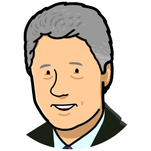 Bill Clinton PNG Painting Free Transparent image