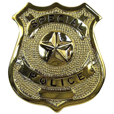 Golden Police Badge PNG Free Picture