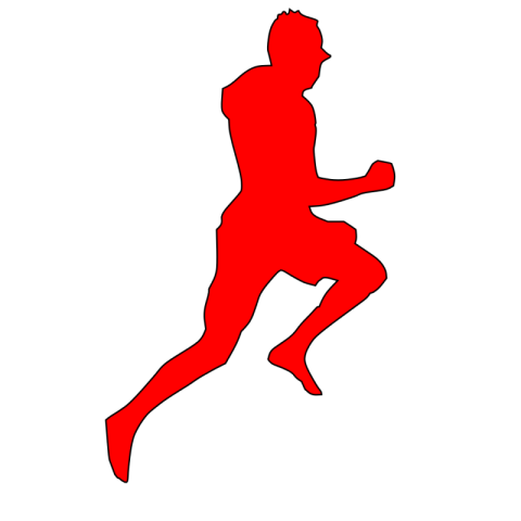 Red Icon On Running Man PNG Transparent Background Free Download