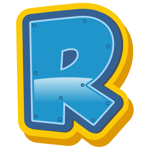 Blue R Letter PNG Image