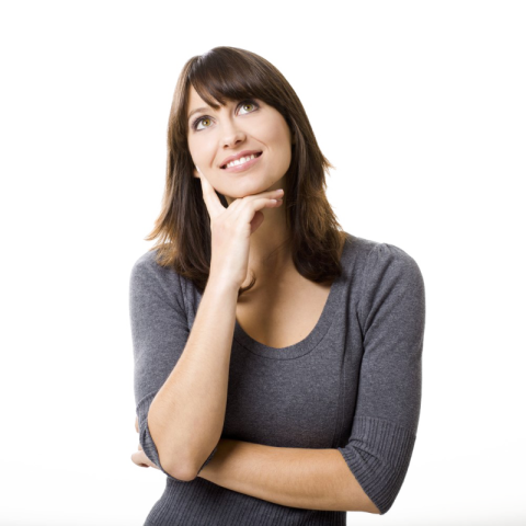 Asian Woman Thinking  Concept PNG Transparent Image