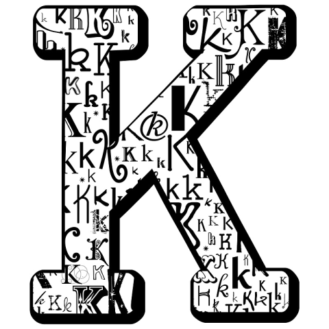 Illustration K Letter PNG Vector Art Work