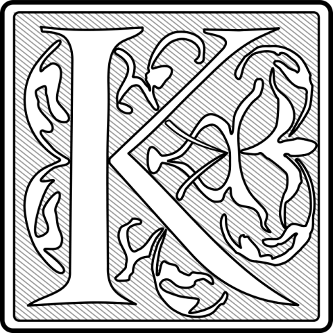 Floral K Letter PNG Design Free Download