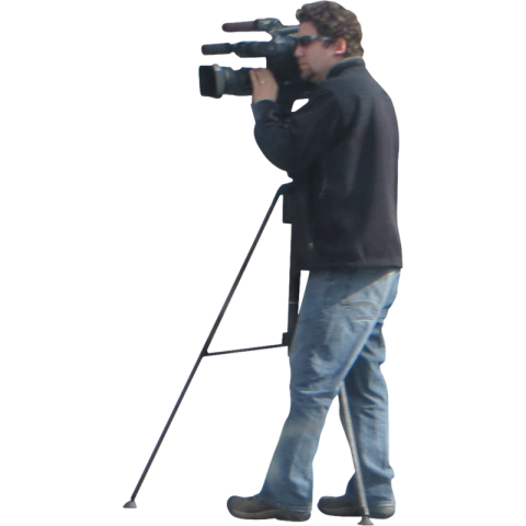 Photo Camera with Man PNG Image Free Transparent