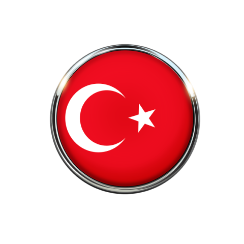 Vector PSD Turkey Flag PNG Coin & Icon & Logo