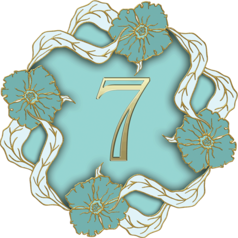 HD Floral 7 Number PNG Artwork Image Free Download