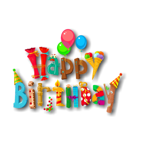 Transparent Cool Animated Happy Birthday PNG Free Art