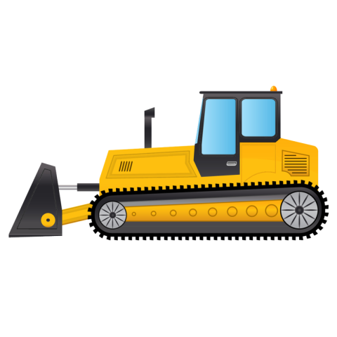 Cartoon Toy Of Boy Bulldozer PNG Free Download