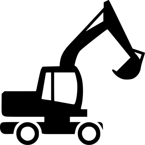 Simple vector Excavator icon PNG free download