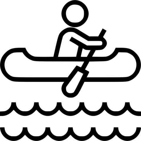 Kayak Canoe PNG  & SVG Outline Image