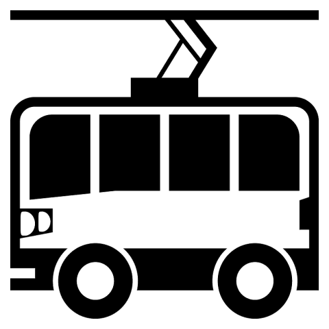 Vector Clipart Trolleybus PNG Icon