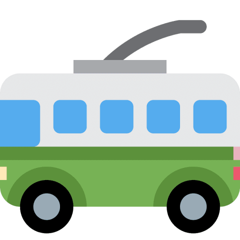 Svg Trolleybus PNG watercolor art Image Free Download