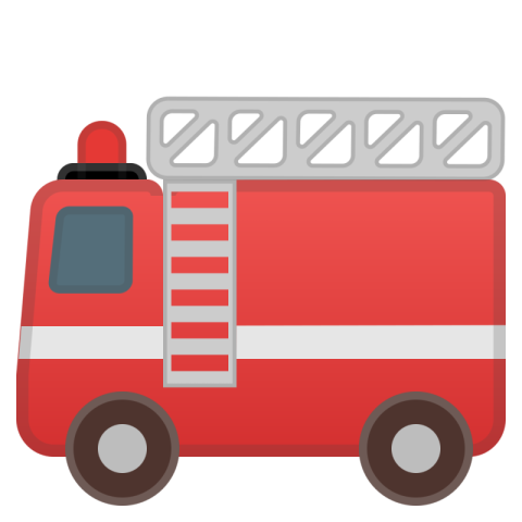 Fire Truck PNG Drawn Emoji