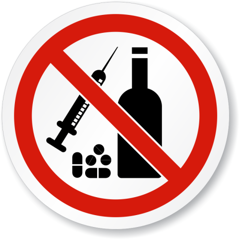 No Drugs Icon Vector PNG Sticker Free Download