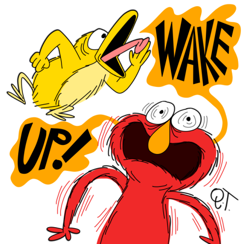 Puppet wake up Elmo PNG Drawing Free Download