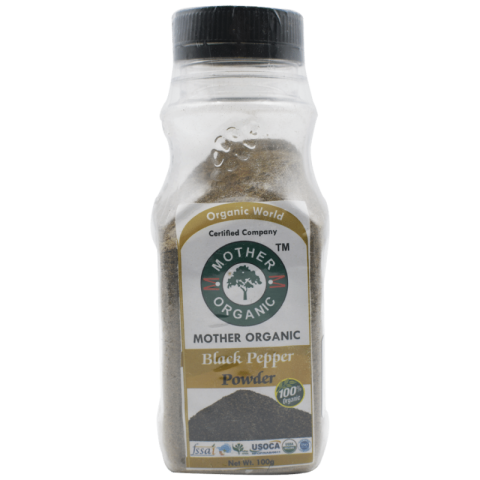 Black Pepper powder on botel PNG free background