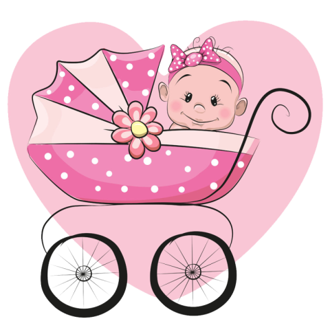 Istock Baby Stroller vintage on heart shape PNGs free