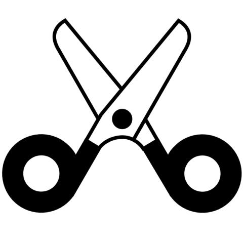 Black & White Scissor PNG  Icon Free Download