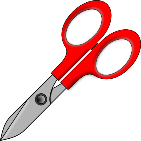 Hand art on Scissor PNG Image
