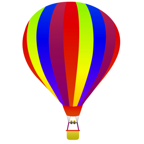 Air Balloon PNG Rainbow Art Image Free Download