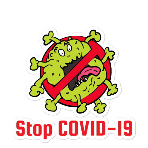 Stop Coronavirus PNG Cartoon Sticker Free Download