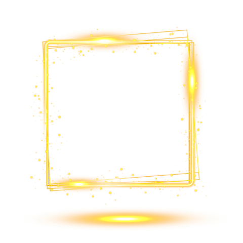 Gold shiny frame rectangles Best shine flare png free