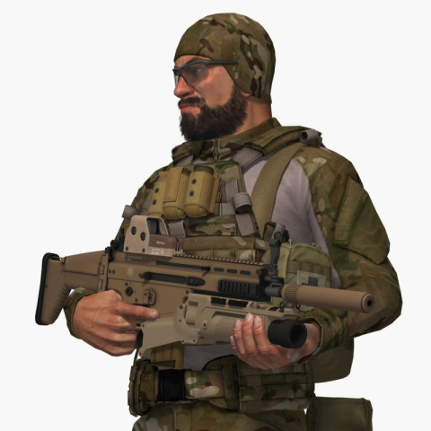 Call of duty game character stand pose png free
