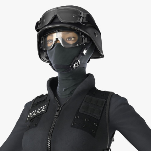 SWAT Woman Asian game character police women