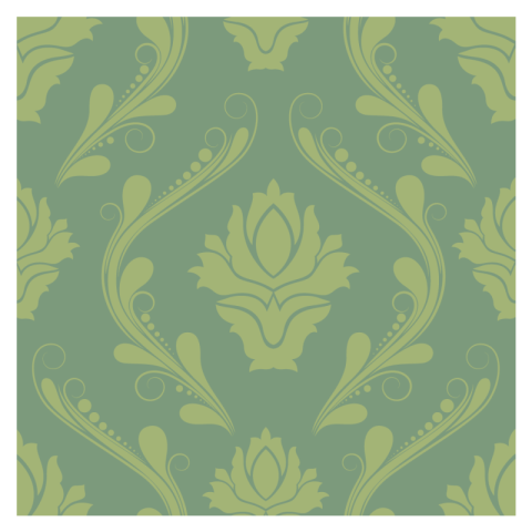 Green Vintage Floral Background PNG Design Free Download