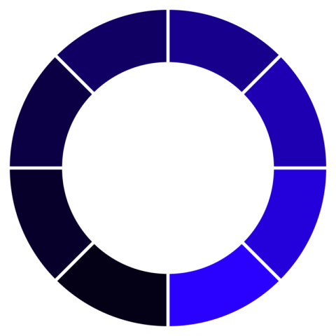 Circle icon blue color