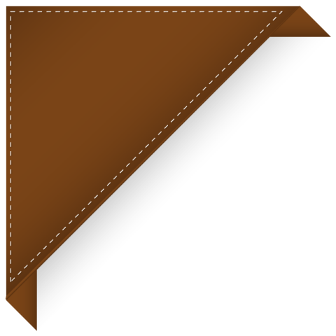 Brown corner ribbon banner vector graphic design
