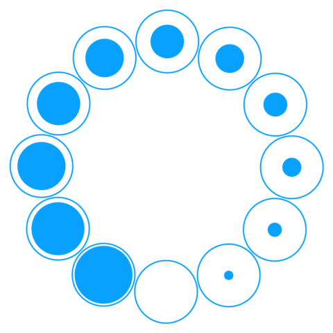 Blue colour loading icon with modren style vector graphic design